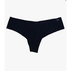 Victoria's Secret Pink No Show Thong Panty/Underwear Color Black Size Small